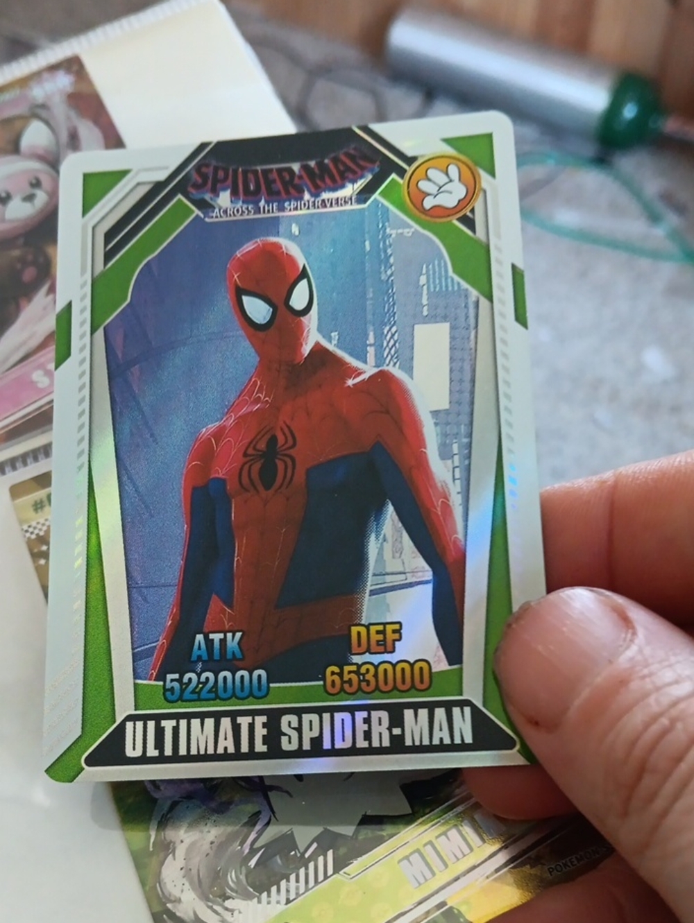 Spiderman Trading Card - Red, Blue & Green Accents